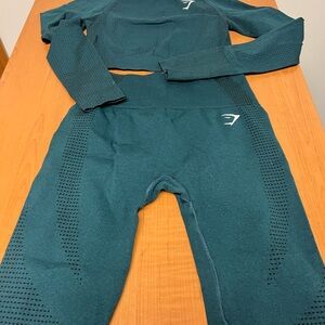 Gymshark Teal Activewear Set euc size small